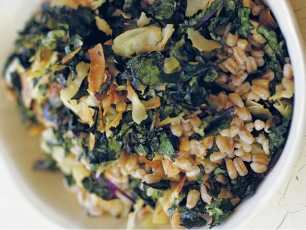 kale salad with toasted coconut