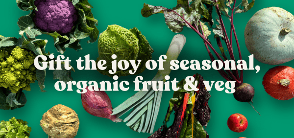 Gift voucher for seasonal organic fruit and veg